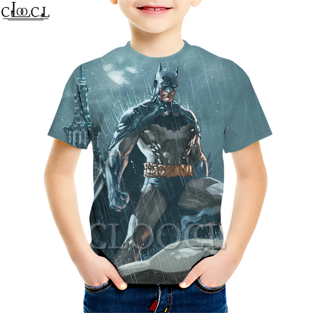 Kids T shirt 11 Прямая ; детская футболка с рисунком Бэтмена; толстовка с короткими рукавами и 3D-принтом супергероя для мальчиков и девочек; повседневные детские топы - Цвет: Kids T shirt 11