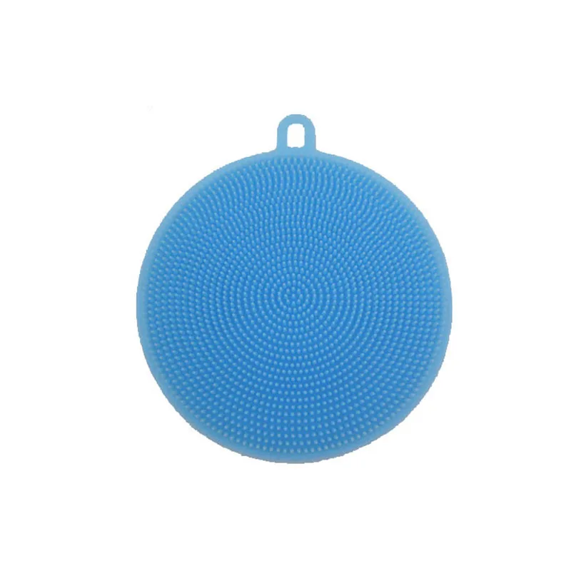 Blue-2Pcs Многофункциональная Экологически чистая силиконовая Чистящая чаша для мытья, щетка для мытья посуды, коврик, кухонные инструменты - Цвет: Blue-2Pcs