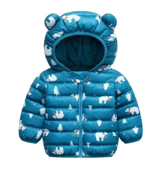 Милая куртка для маленьких девочек возрастом от 1 года до 5 лет модные пальто с капюшоном и ушками для маленьких мальчиков, осенняя одежда для девочек Одежда для младенцев Детские куртки - Цвет: LDW