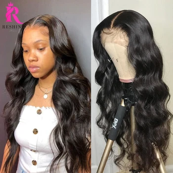 

RESHINE cheap T PART Lace Frontal Wigs 180% Preplucked Brazilian Body Wave Human Hair Wig 13X6X1 T PART Lace Front Wig For Women