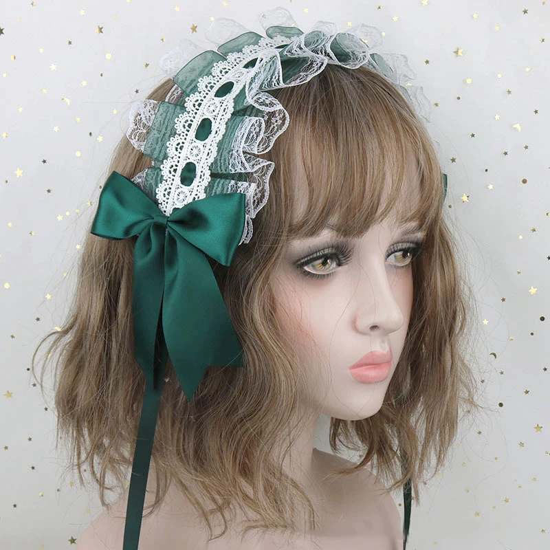 Japanese Lace Bow Ribbon Lolita Headdress Anime Hair Accessories anime hair accessories