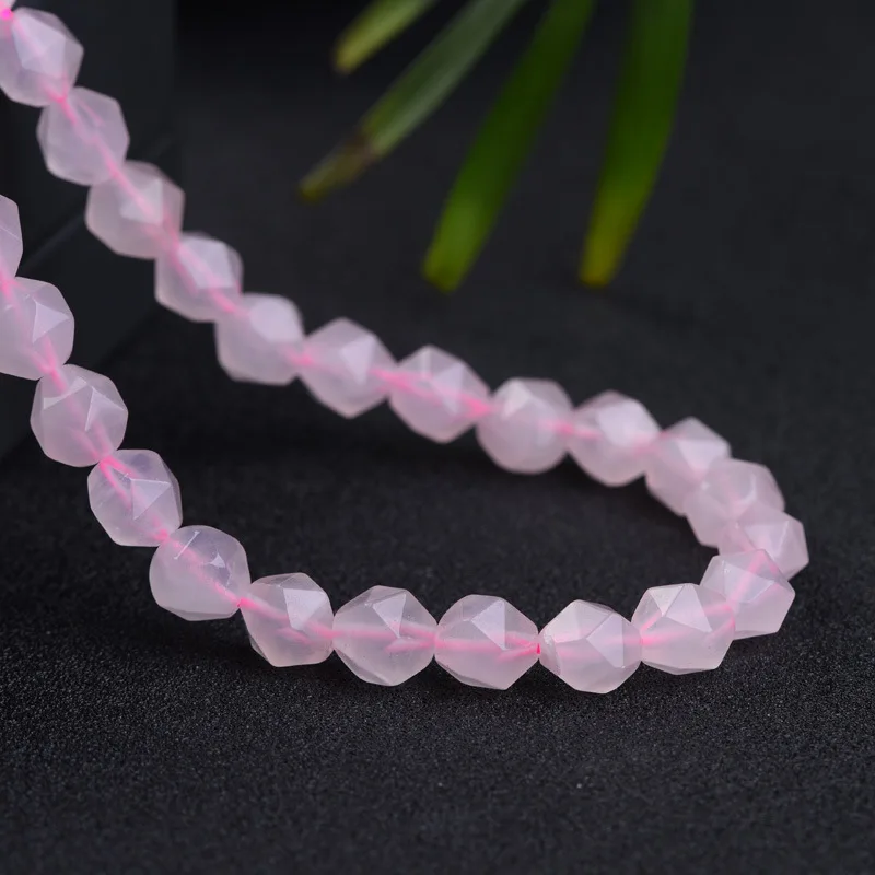rose quartz OMHXZJ ZB191 8 мм DIY браслет ожерелье аксессуары для изготовления ювелирных изделий натуральный камень прекрасный агат розовый кварц бусины - Цвет: rose quartz