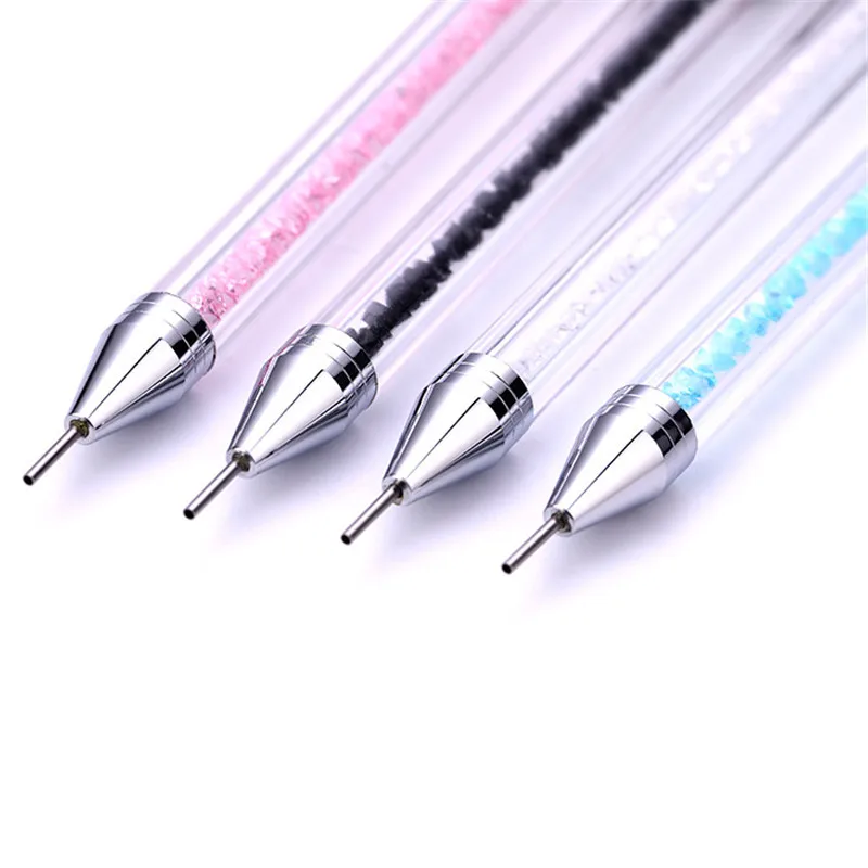

Double head nail pen crystal beads handle rhinestone earrings pick crayon manicure nail tool diamond painting tools