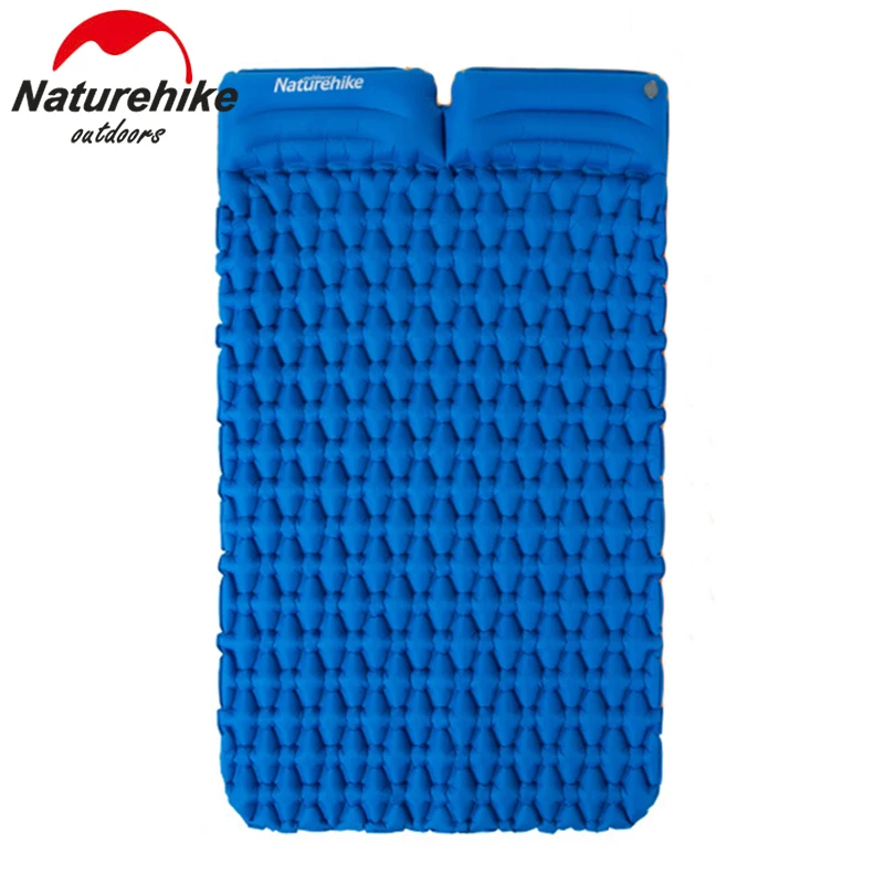 

Outdoor Camping Double Pillow Inflatable Cushion Sleeping Pad Mat Waterproof