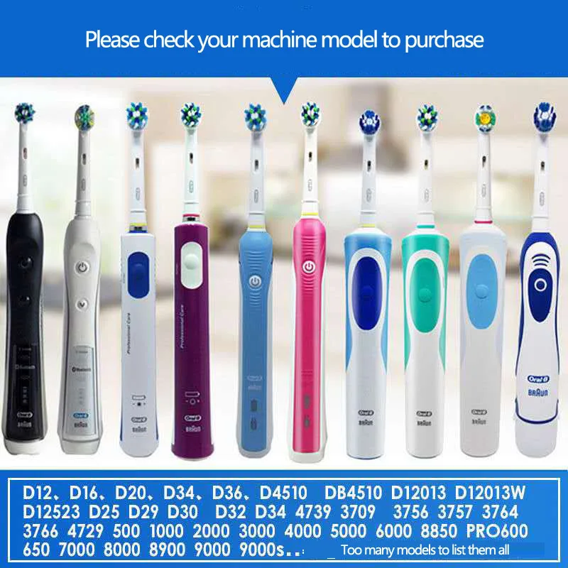 Description Picture 2 of item4pcs toothbrush head For Oral B Soft Bristles Electric Tooth brush Replacement Brush Heads Tooth Hygiene Clean Brush Head