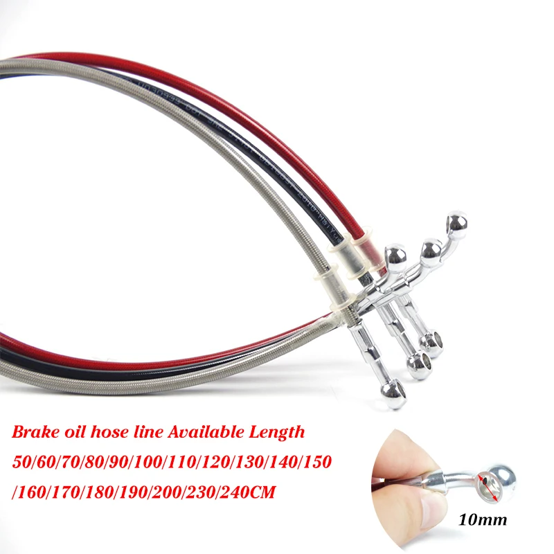Free Shipping Motorcycle Dirt Bike Braided Brake Hose Line Steel Brake