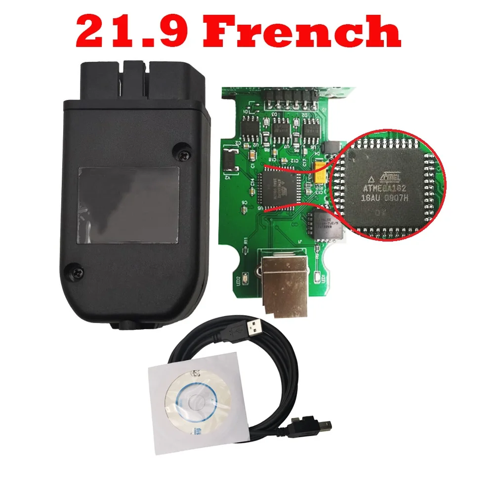 21.9 VAG-com-OBD2 diagnostic cable FORVW AU-DI Sk0da Se-at car German Russian/English can update online VC-S VAG COM |