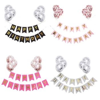 

Flag flare balloon combination birthday party decorations 1 year birthday decorations helium gas for balloons balon baloes