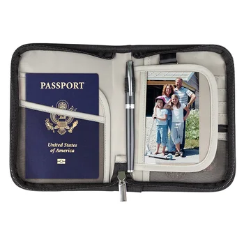 

Organizer Flight Tickets Multifunction Document Blocking Passport Holder Money Travel Wallet Credit Card Business Clutch Durable