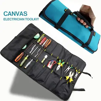 

Multifunction Utility Bag Oxford Cloth Blue Hardware Wrench Waterproof Repair Kits Toolkit Tools Bag Hydropower Handbag