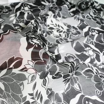 

100cm*135cm Vintage Dress Skirt Fabric Natural Silk Cotton Material Big Flower