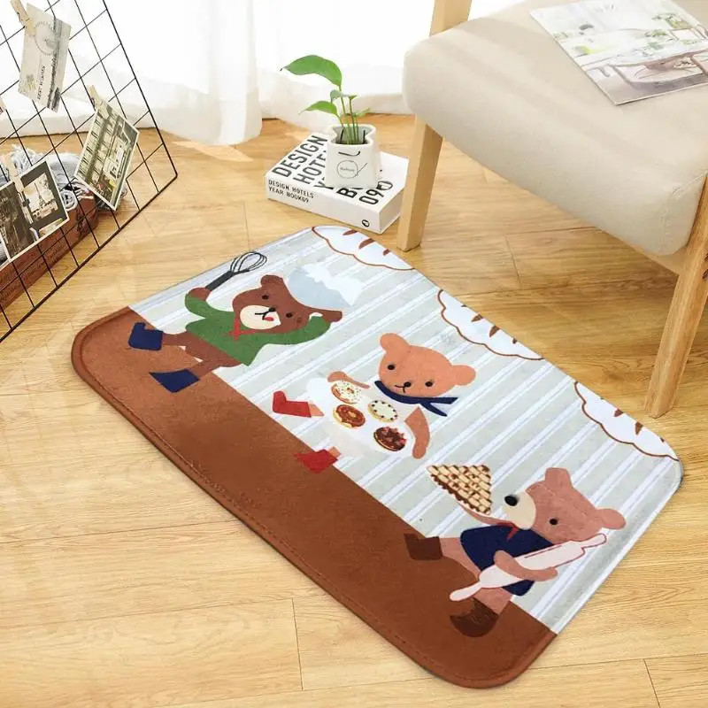 Нескользящий коврик для пола, коврик для дома, прямоугольный Впитывающий Коврик, домашний декор