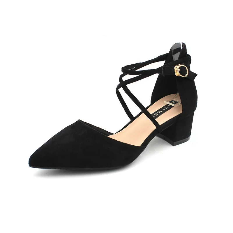 

8276-2, 1161 Closed-toe Low Top High-heeled Sandals Women's 2019 Summer Chunky-Heel New Style Hot Selling Fashion Hallow