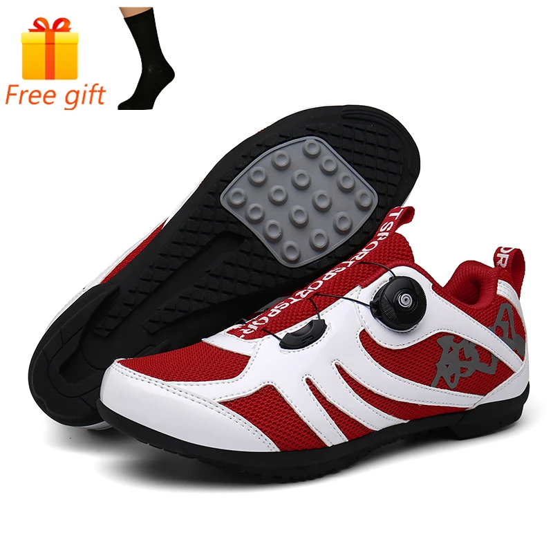 Footwear Bicycle-Sneakers Mountain-Bike-Shoes Women MTB Anti-Skid Flat Casual Male Outdoor
