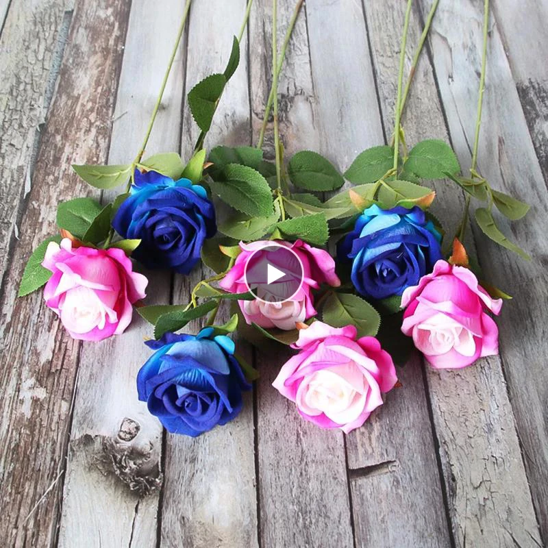 Rose Pink Silk Bouquet Peony Artificial Flowers Bud  Bride Wedding Home Decoration Fake Flowers Artificial Plants Wall Decor