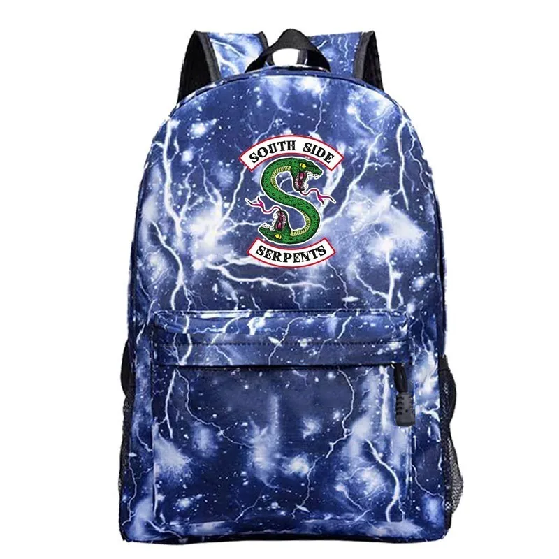 Мультфильм Bookbag южная сторона Serpents ривердейл 3 Tyle школьный походный рюкзак для ноутбука для мужчин/женщин Mochila Mujer - Цвет: 5