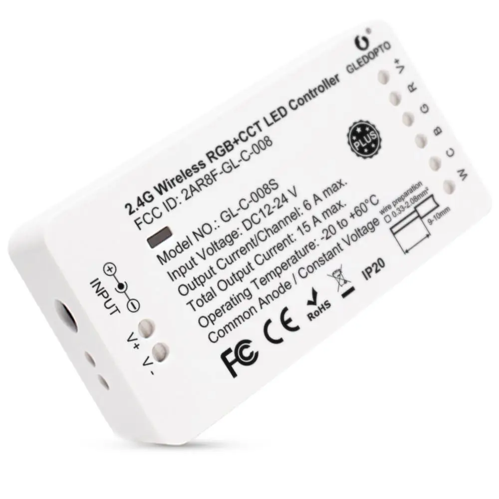 Zigbee пульт дистанционного управления RGBCCT WW/CW Led control ler DC12/24 V led strip control ler smart Голосовое управление работа с amazon echo plus - Цвет: RGBCCT Plus