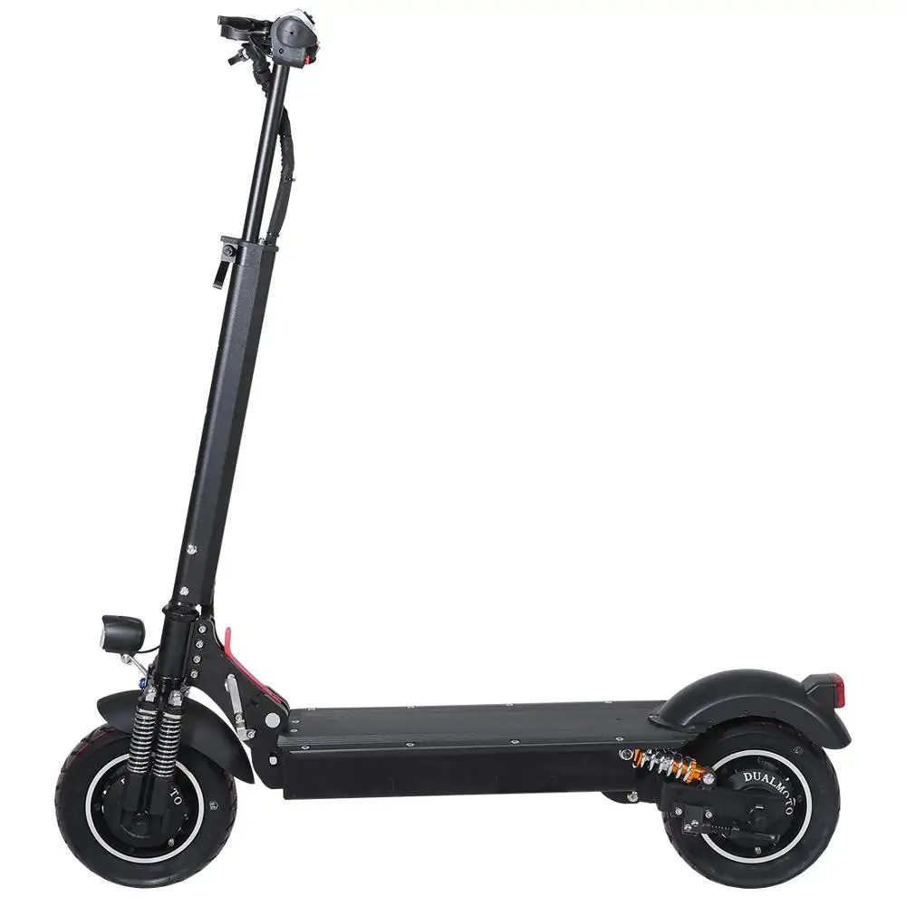 Dual Motor DUALMOTO электрический скутер с сиденьем для взрослых, 10 дюймов, шина 2000 Вт, 52 в, 72 км/ч, большой диапазон, складной, мощный, умный скутер - Цвет: Dual Motor