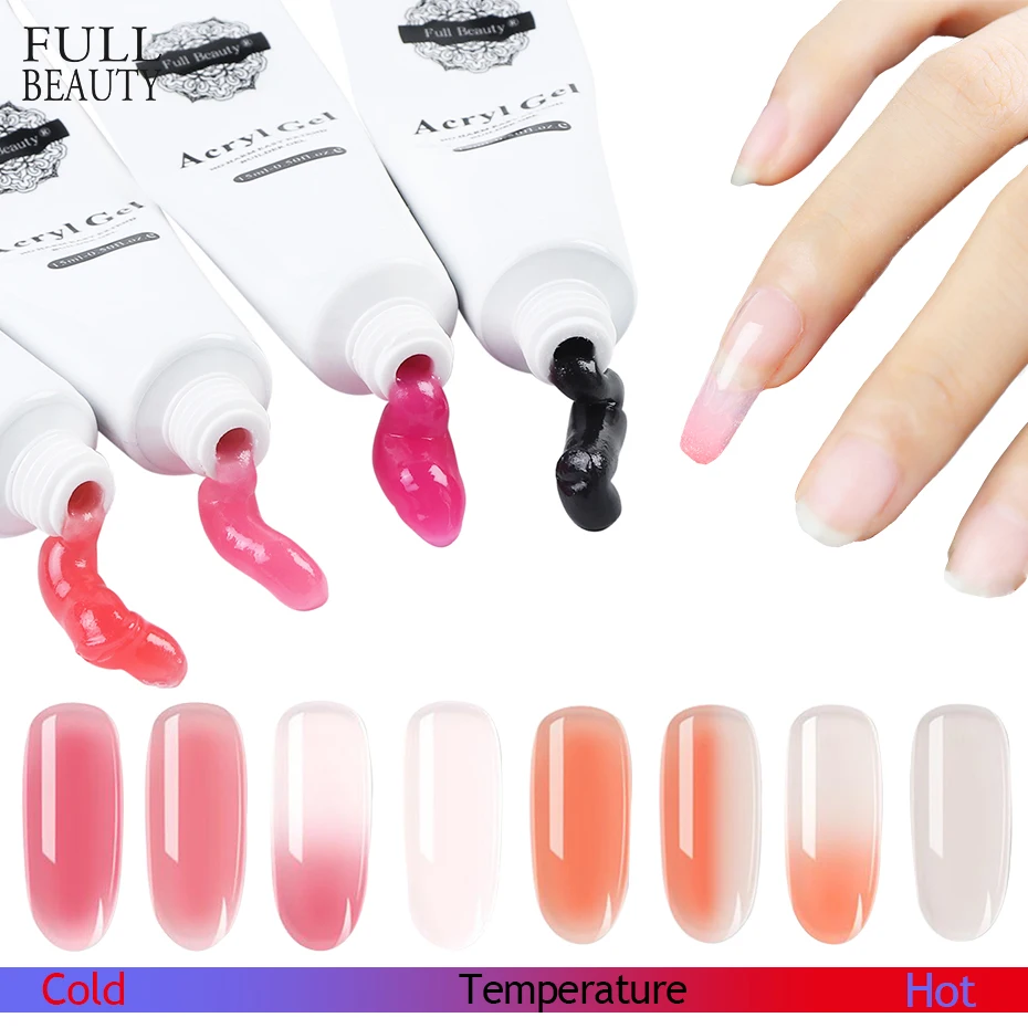 Temperature Gradient Change Nail Polish Gel Transparent Bright Poly Gel Rosalind Uv Gel Nail Art Fasting Dry Manicure Kit CH1522