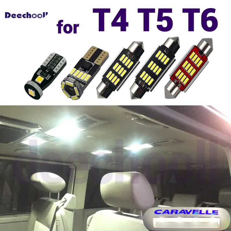 27 x Canbus LED Footwell Lamp+Interior overhead Map Dome Light Kits Bulbs for VW Volkswagen T4 T5 T6 Caravelle