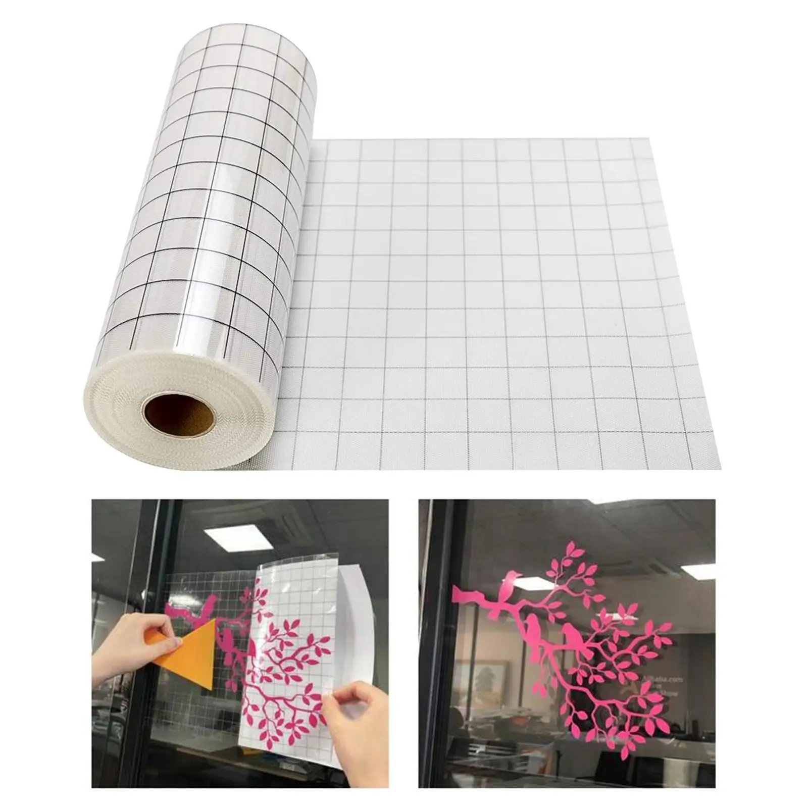 Details about   Vinyl Transfer Paper Tape Roll Cricut Adhesive 12"x 39" Clear Alignment Red Grid 