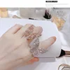 Brazalete y pulsera ajustable de mariposa de cristal elegante para mujer, bisutería moda coreana japonesa ► Foto 3/6