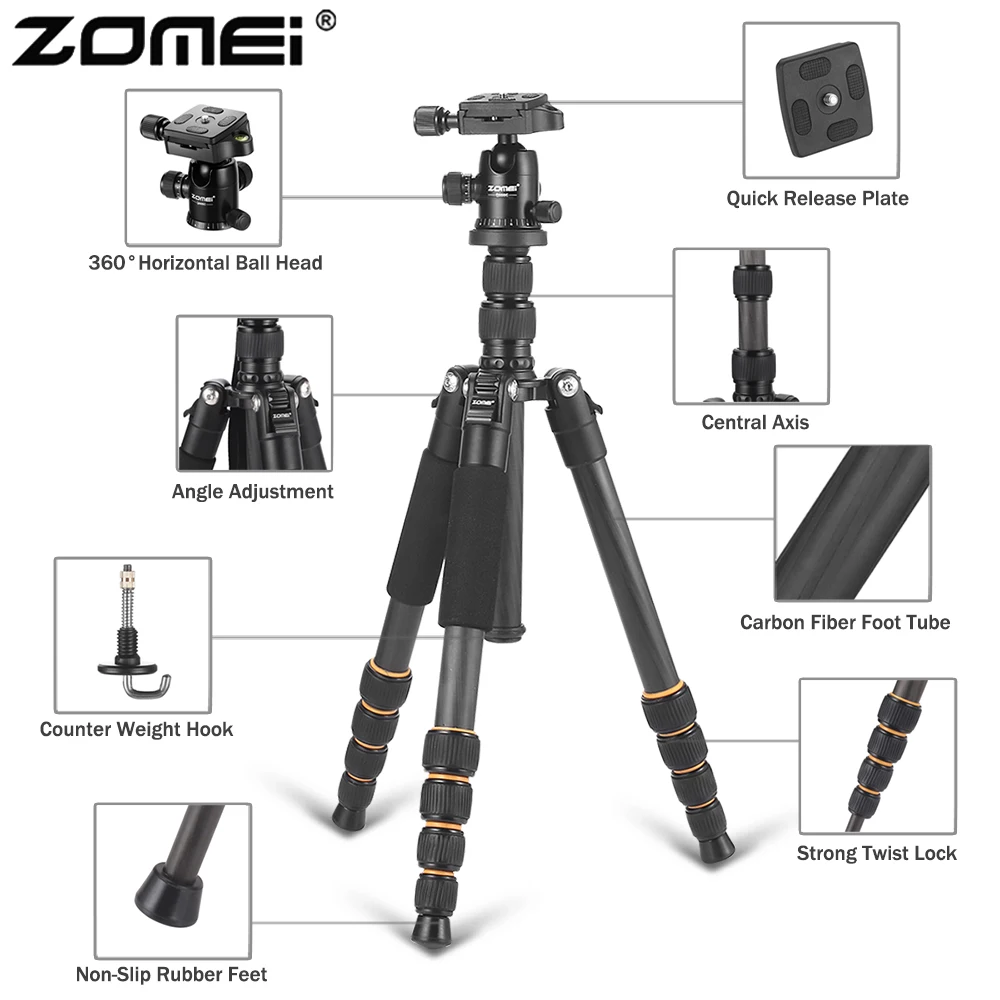 Zomei Q666C   ޴ ź  ﰢ      DSLR  ī޶ ĵ