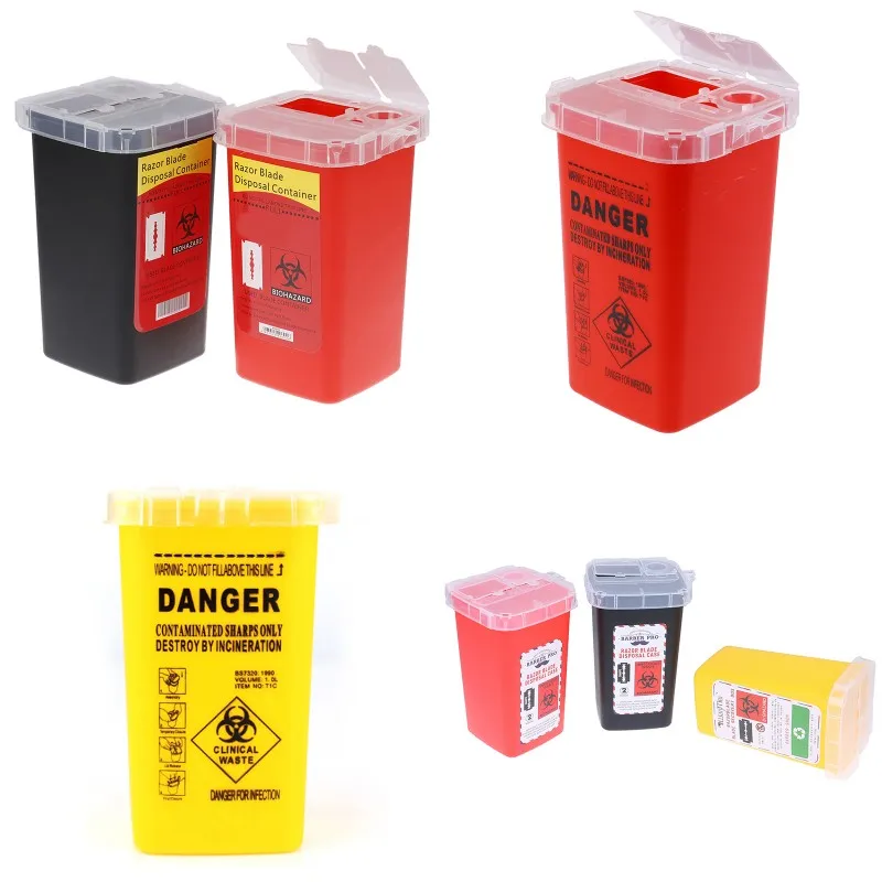 Big Capacity Sharps Container Medical Needles Bin Biohazard Tattoo Piercing Needles Disposal Collect Box Tattoo Artist Waste Box