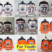 Детские новые молодежные свитера Edmonton Connor McDavid Leon Draisaitl Wayne Gretzky LUCIC NUGENT-HOPKIN