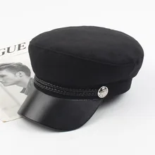 Дамская шляпа Мода из уличного оружия форма дикая текстурная шляпа с полями Британский ретро восьмиугольная шляпа регулируемый размер