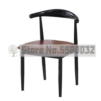 

Imitate wooden horn chair sweet shop coffee shop iron art desk table cold drink dining chair milk tea Western restaurant hotel c