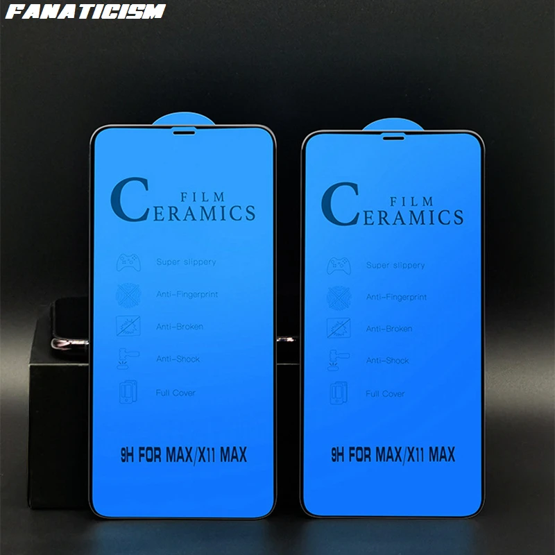 US $1.113.00 2000pcs Full Glue Soft PET Ceramics Film For Iphone 11 Pro Max Cover Screen Protector Protective Film For Iphone 6s 6 7 8 Plus