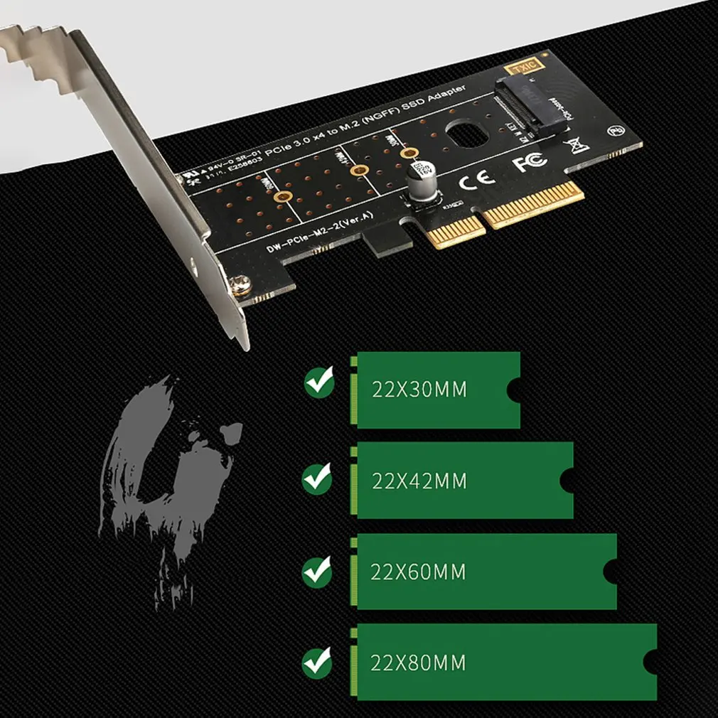 M.2 NVMe SSD NGFF к PCIE 3,0X4 адаптер M ключ интерфейс карты полный скорость 6 Гбит/с адаптер