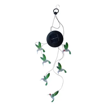 

Solar Wind Chime Light Turn Light Hummingbird Solar Gift Light Color Led Garden Hanging Light