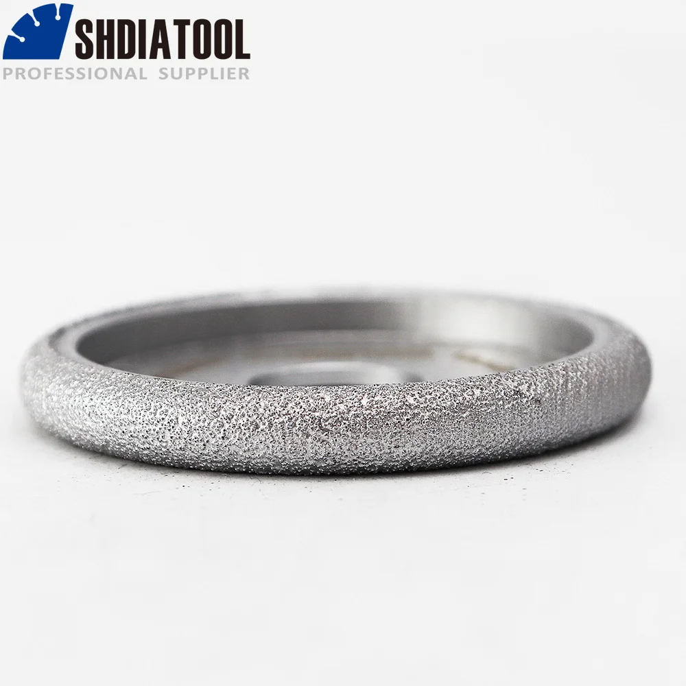 SHDIATOOL Dia75mmx10mm Vacuum Brazed Diamond CONVEX Wheel/Profile Wheel For Stone Artificial Stone Ceremics, Glass, Concrete....