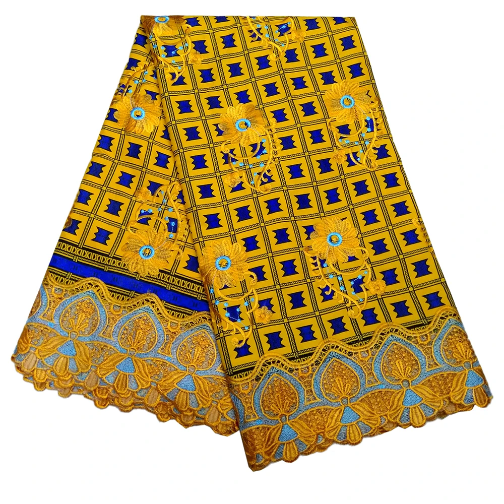 Новейшая африканская ткань вышивка кружева для платья Африка одежда с символикой Анкары материал - Цвет: as picture