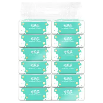 

12 Packs Paper Towel Lightweight Extraction Type Soft Hand Wiping Paper Paper Napkin for Home Hotel