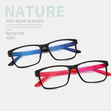 Анти голубой свет отрицательных ионов очки для мужчин и женщин блокирующие компьютерные игровые лучи излучения очки Квадратные анти очки