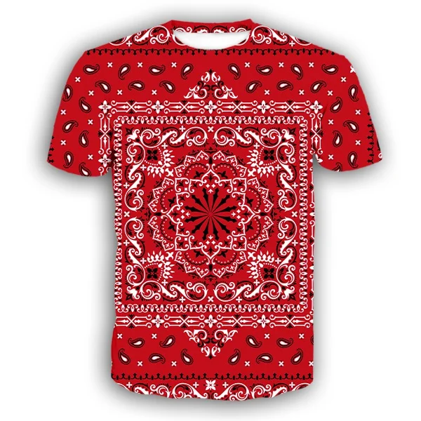 

New 3D Printing Bandana Fashion Men Women Hip HopT-shirt Plus Size S-7XL Harajuku Graphic T Shirts