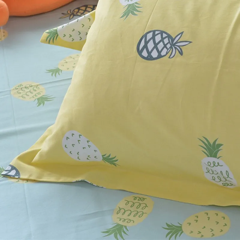 Пол метра большой ананас принт хлопок детская ткань спальный мешок Кровать Простыня длинноволокнистая хлопковая ткань T1165