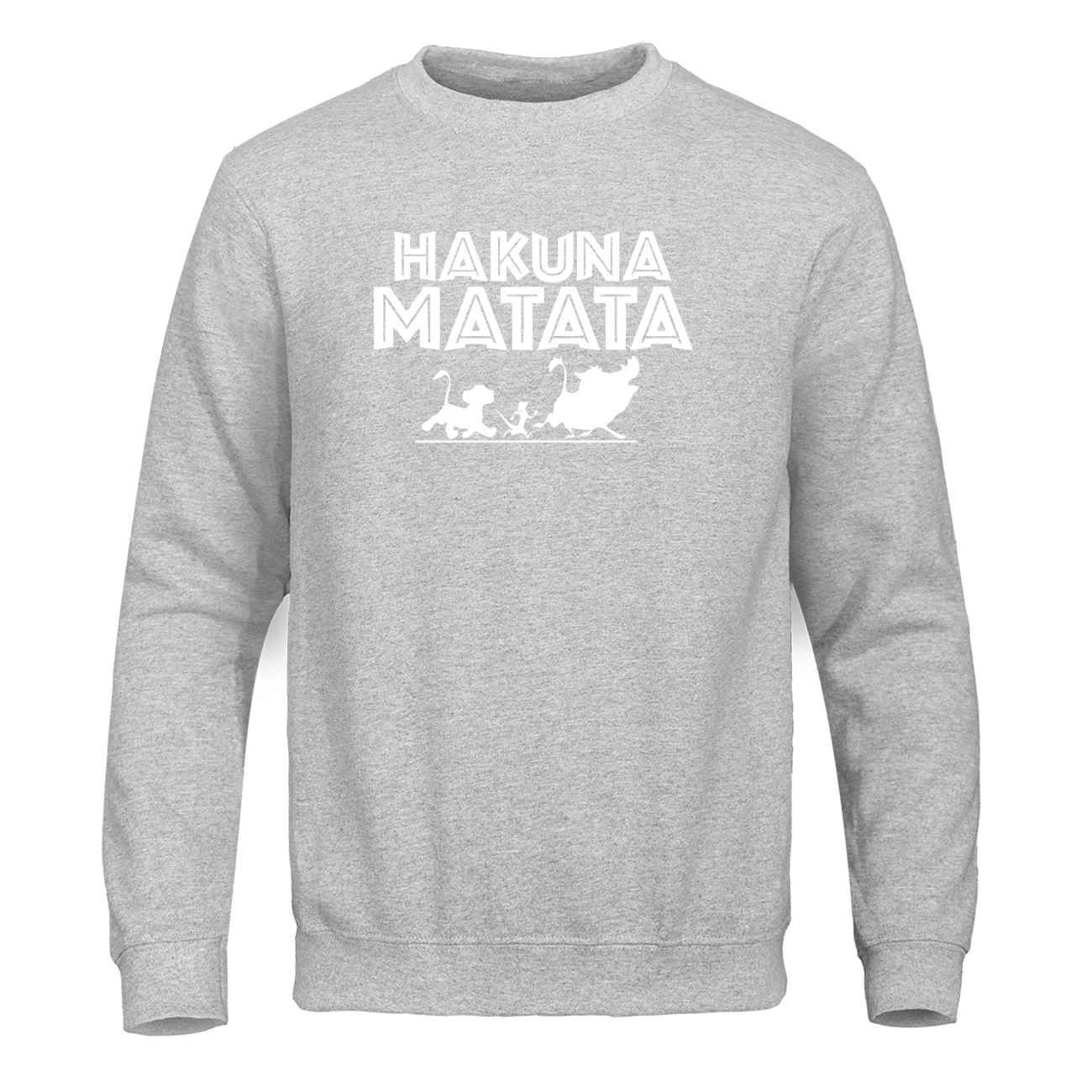 Мода Король Лев Акуна Матата Толстовка Для мужчин Повседневное Аниме Спортивная Для мужчин s осенний пуловер зимняя Харадзюку уличная одежда - Цвет: Gray 5