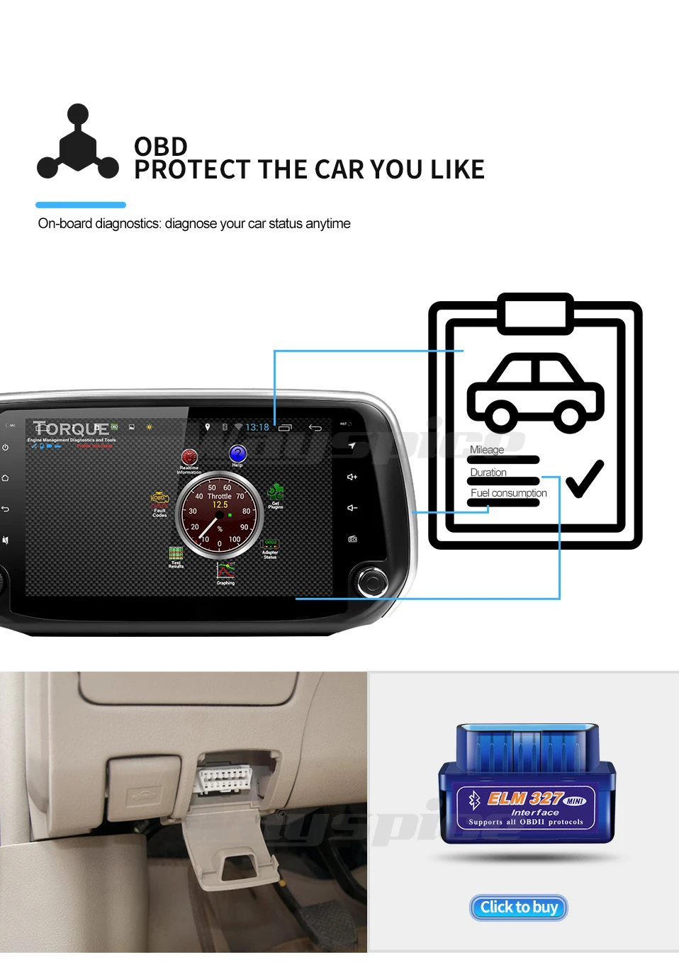 Cheap android 9.0 PX30 car dvd  for hyundai Santa Fe  2018 2019 car dvd gps navigation raido video  player 1 11