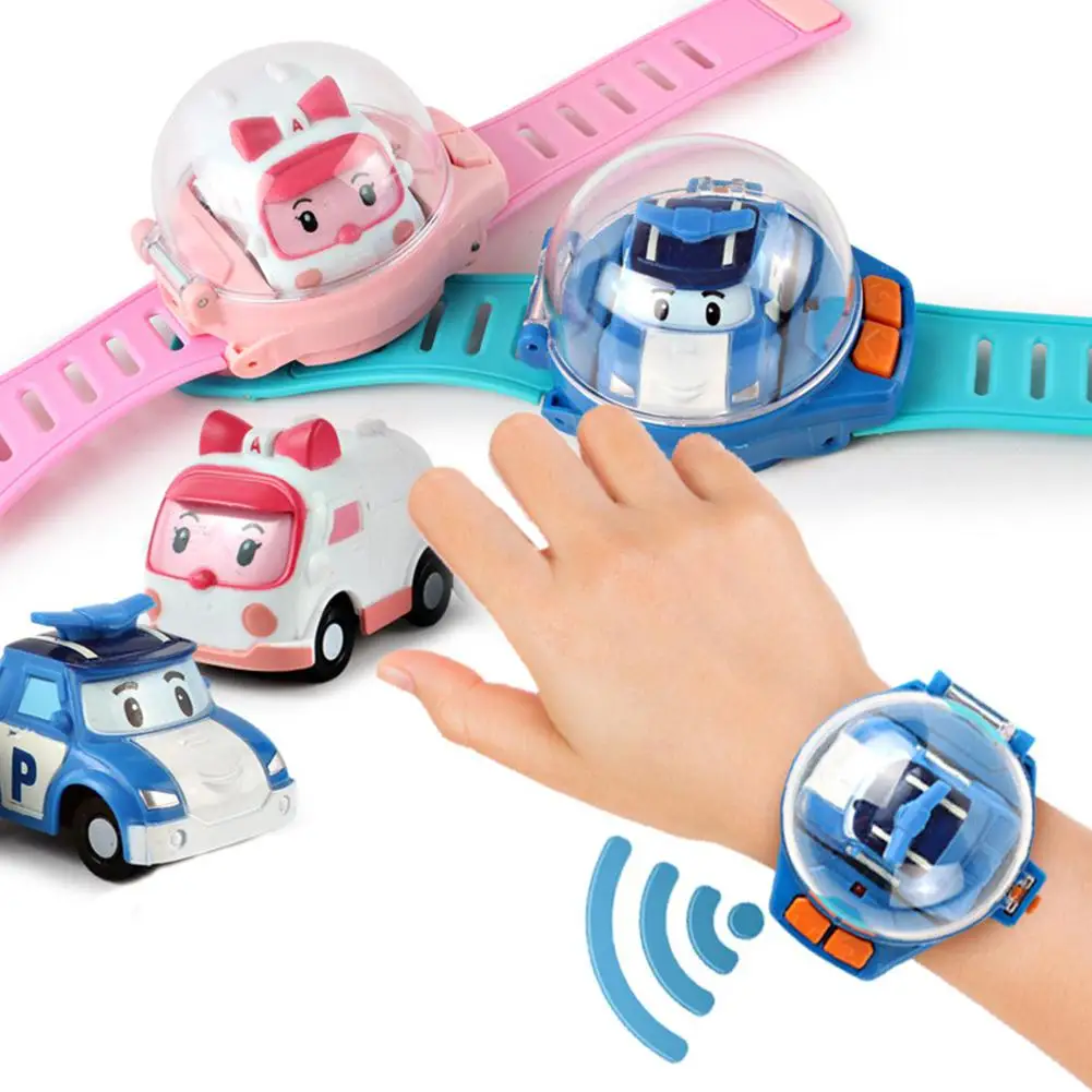 Watch Remote Control Car Children Mini Cartoon Toy Car RC Car Toys Children Birthday Gift for Helloween Kids Toys