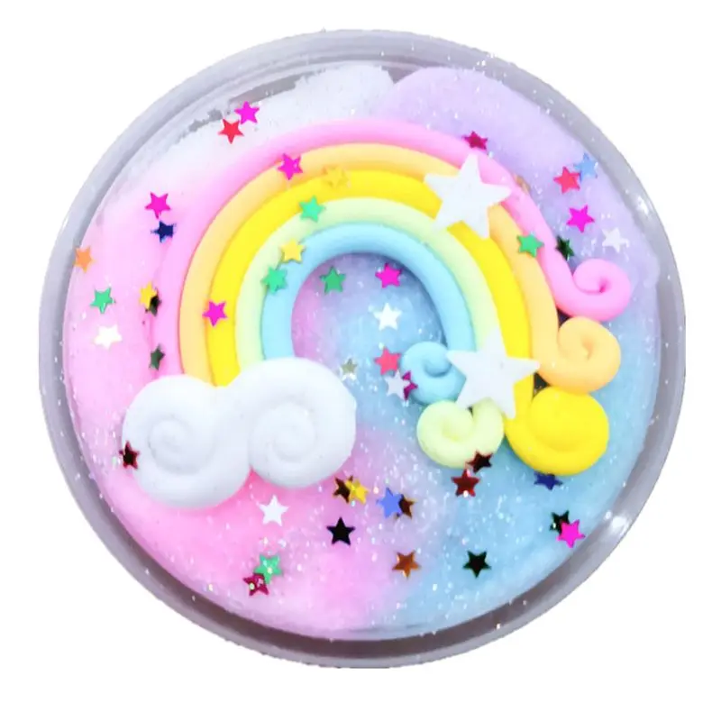

Rainbow Wire Drawing Mud Slime Snow Mud Thousand Silk Slime Slime Decompression R9UE