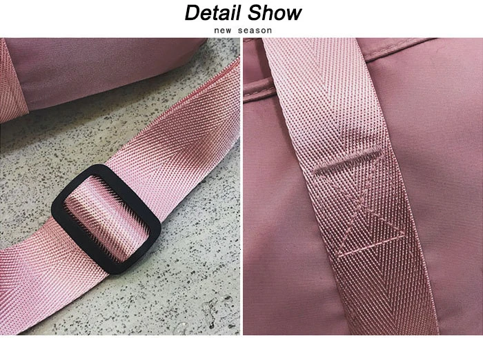 New Travel Bags Sequins PINK Duffle Bag Women Men Sports Bag For Shoes Weekend Bag Nylon Woman Traveling Bags For Ladies