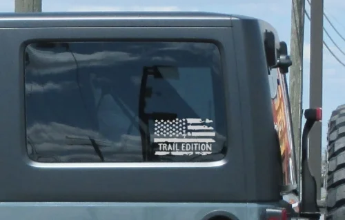 Для 2PK-Trail Edition-Distressed Флаг США виниловая наклейка военный Jeep