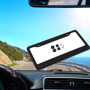 

Stainless Steel Diamond Plate License Plate Frame