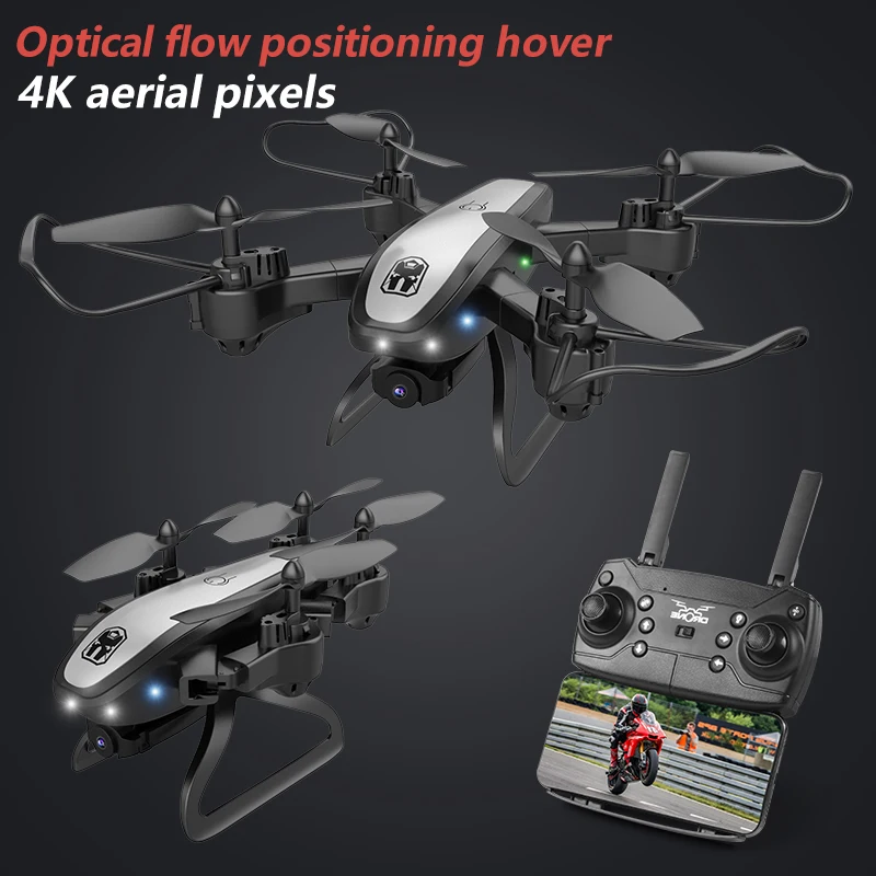 Квадрокоптер KY909 с камерой HD 4K Wi Fi светильник FPV для видеосъемки удерживающий