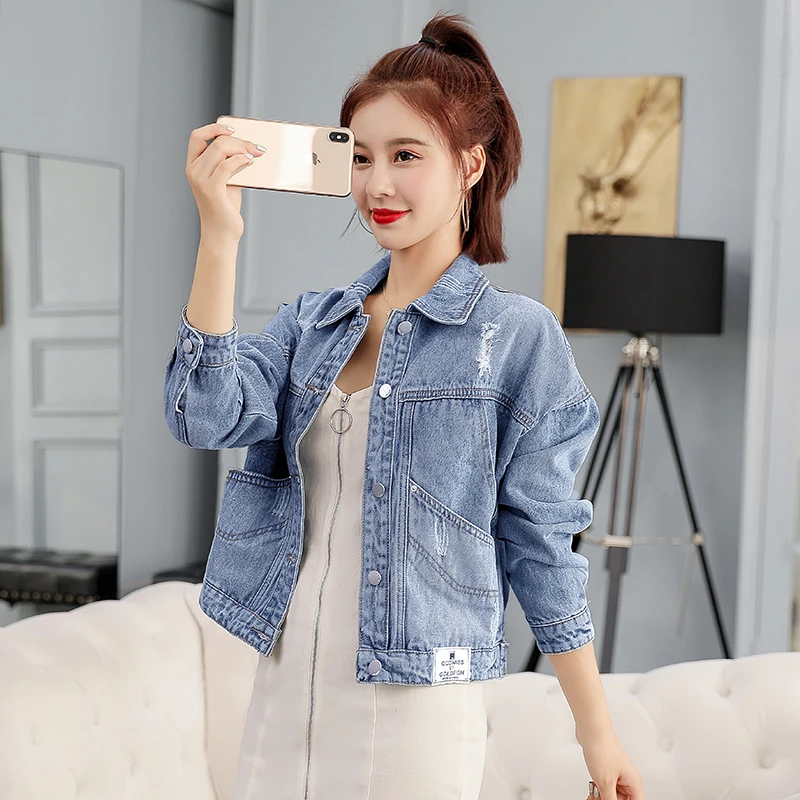 

Women's denim jacket spring and autumn new 2020 popular short loose jacket jacket