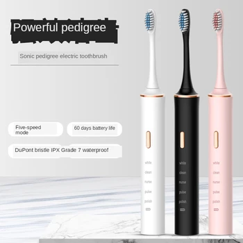 

Sonic couple electric toothbrush five smart toothbrush USB charging adult soft hair electric toothbrush